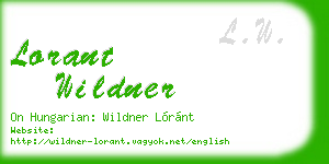 lorant wildner business card